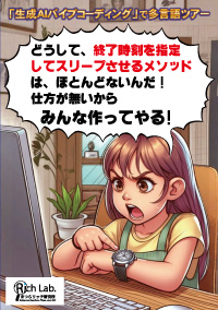 表紙:「生成AIバイブコーディング」で多言語ツアー ― どうして、終了時刻を指定してスリープさせるメソッドは、ほとんどないんだ！仕方が無いからみんな作ってやる！